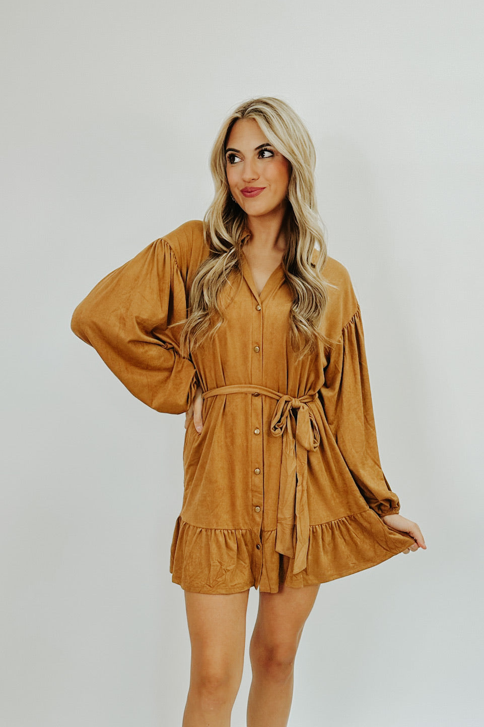 Call Me Cute Suede Dress