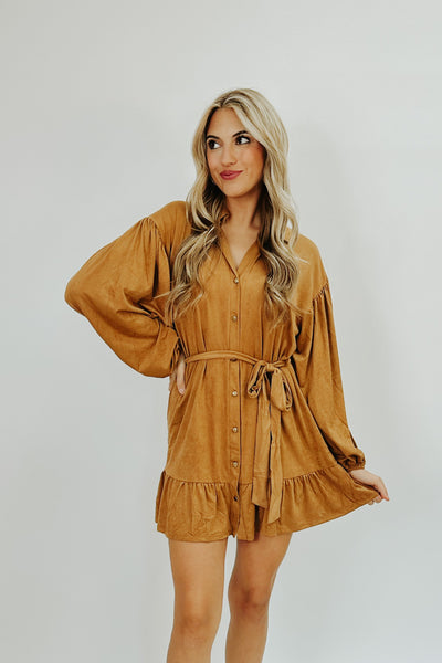 Call Me Cute Suede Dress