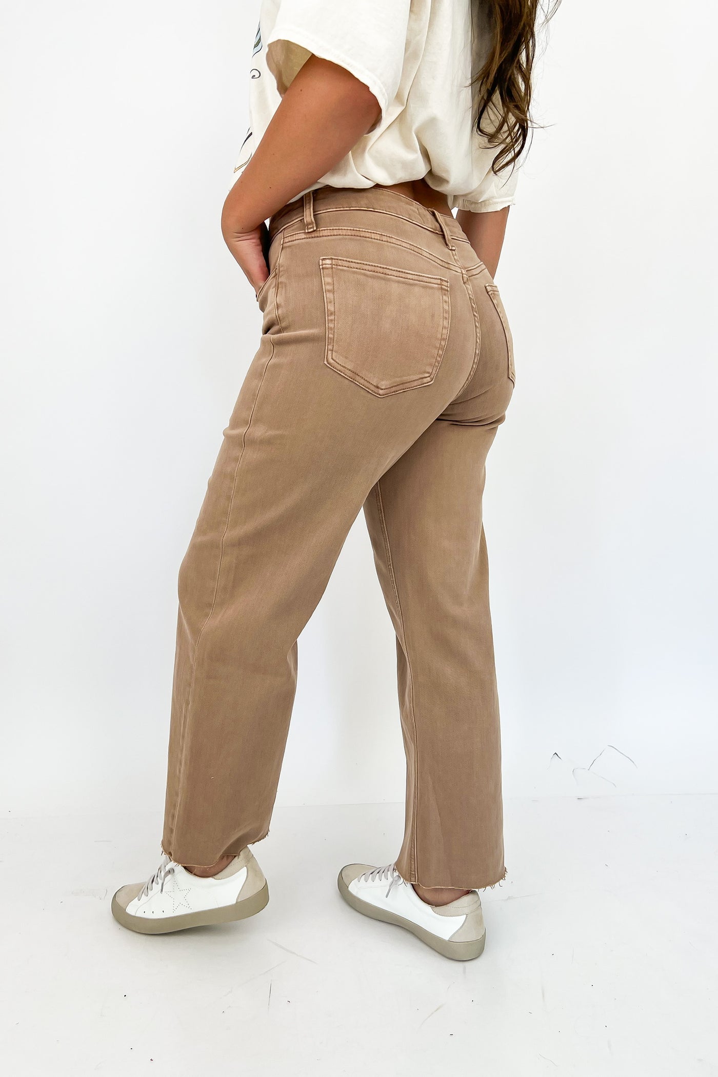 Olivia High Rise Crop Wide Leg Jeans