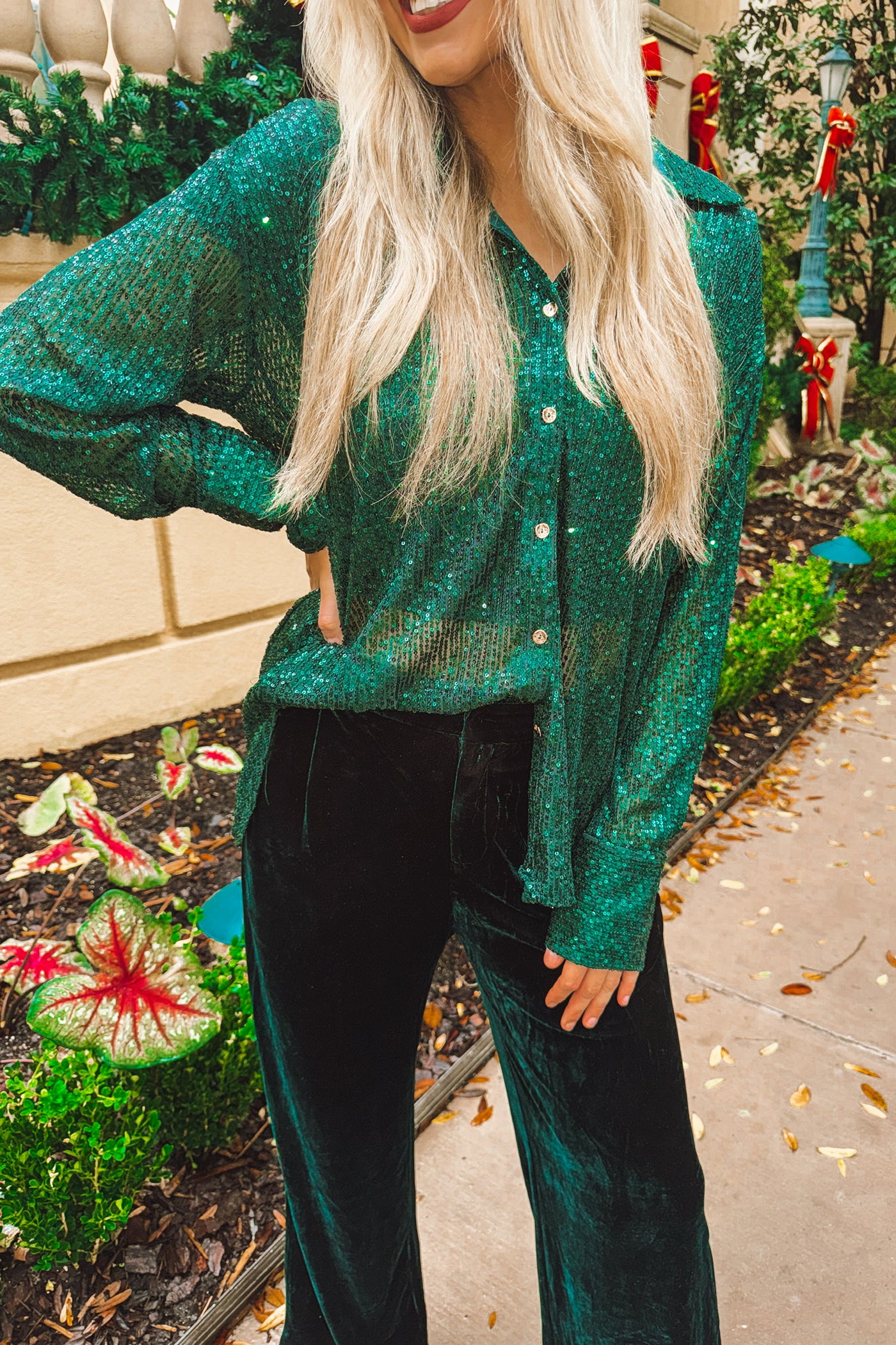 Keep Dazzling Sequin Blouse