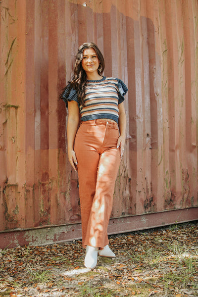 Pulling At Heart Strings Cropped Sweater