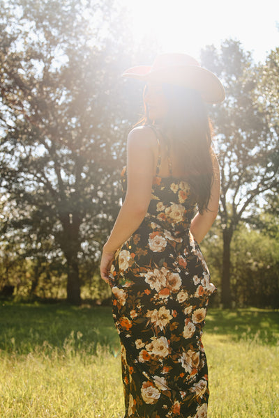 Pretty Peonies Satin Dress