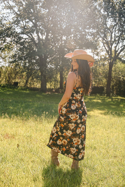 Pretty Peonies Satin Dress