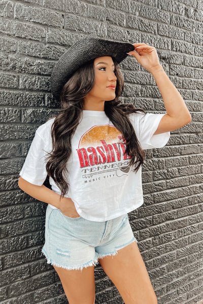 Nashville Music City Crop Top