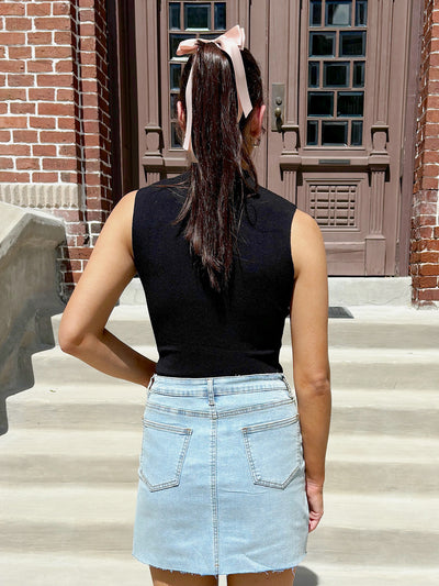 Cowgirl Glam Rhinestone Denim Skirt