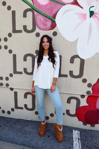 Just So Basic V-Neck Top