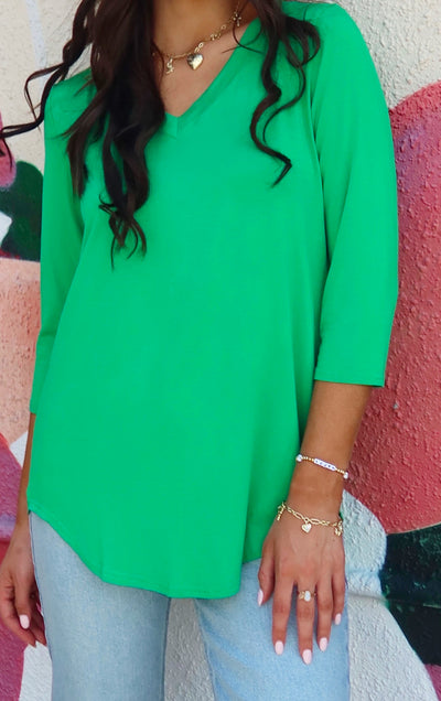 Just So Basic V-Neck Top
