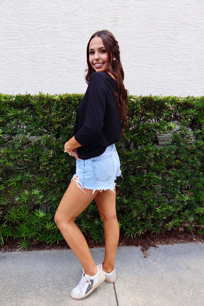 Just So Basic V-Neck Top