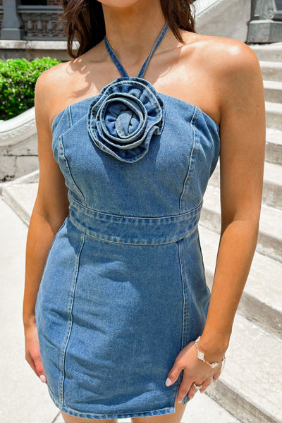 Burned Bridges Denim Mini Dress