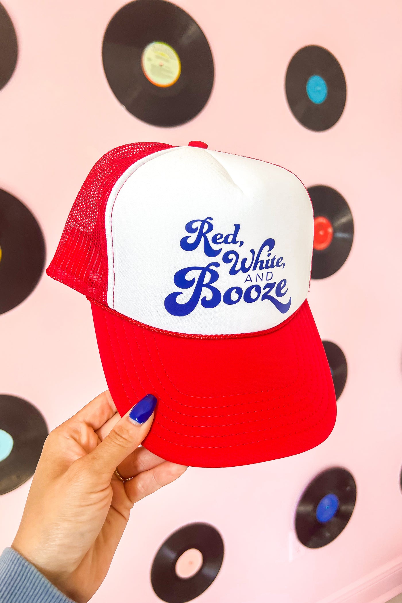 Red, White, And Booze Trucker Hat