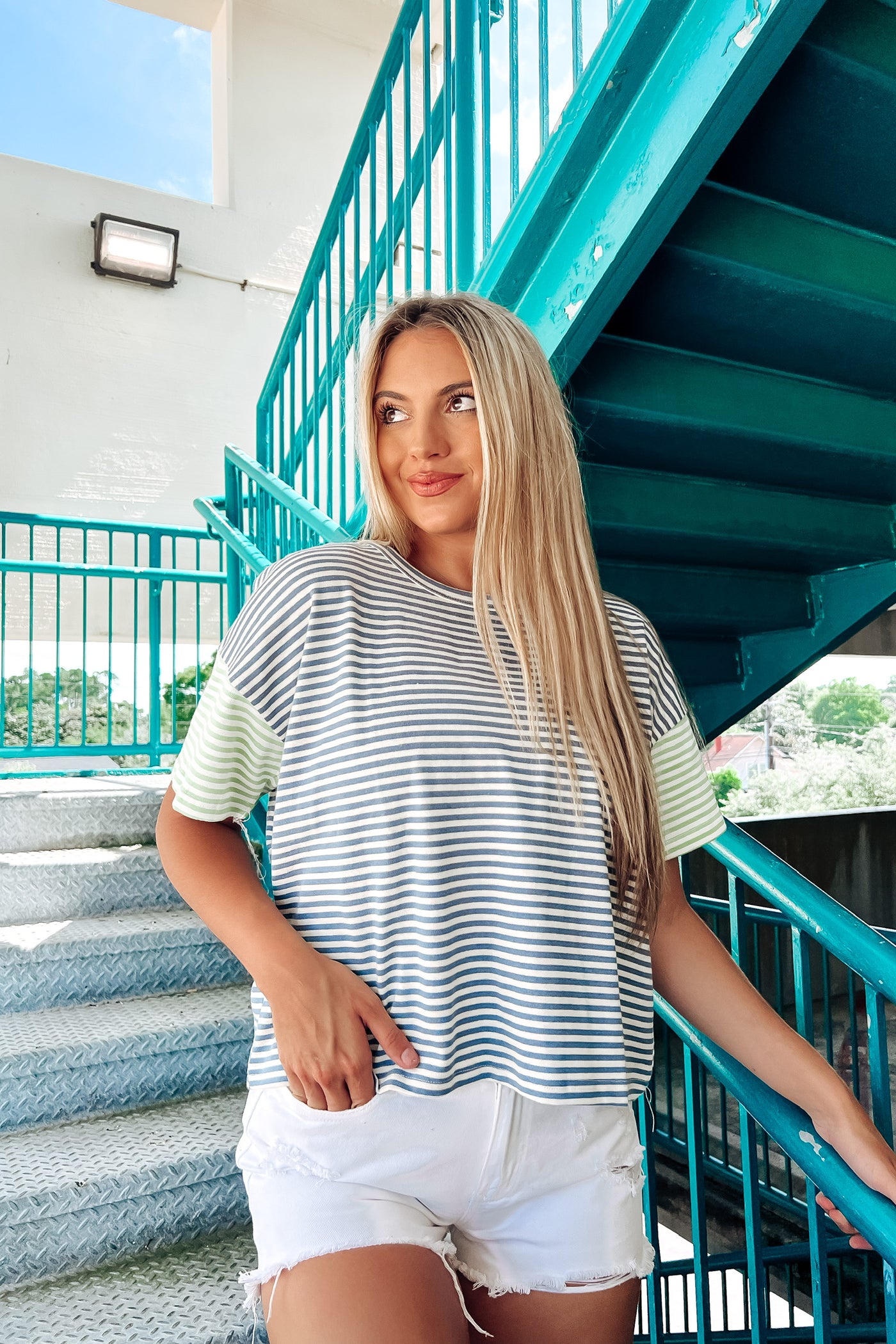 Finally The Weekend Striped Top
