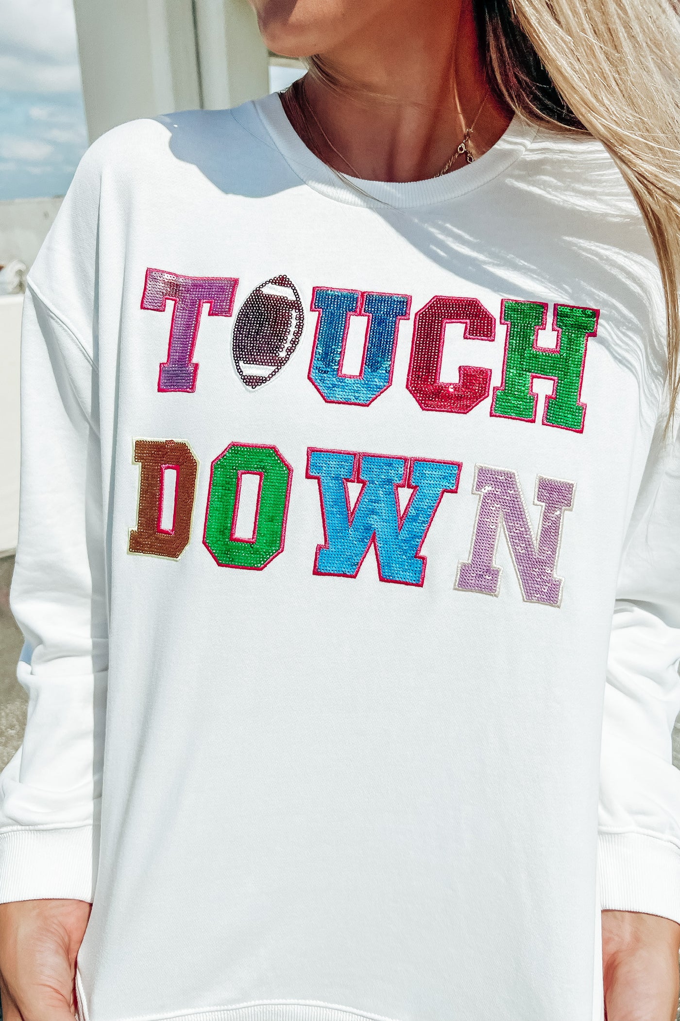 Touchdown Sequin Sweatshirt