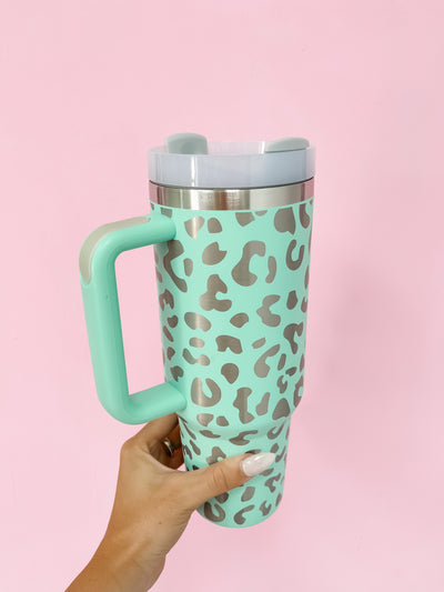 40 oz Leopard Print Tumbler