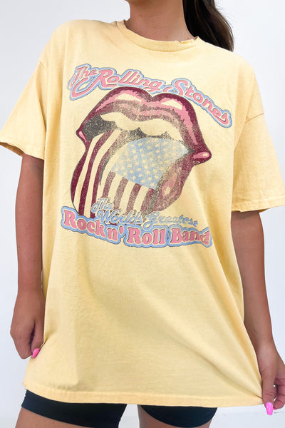 LivyLu Rolling Stones World's Greatest Distressed Tee