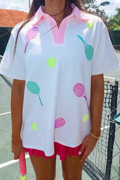 Tennis Anyone Sequin Top