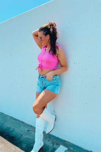 Tempting Fate Ruched Tank Top