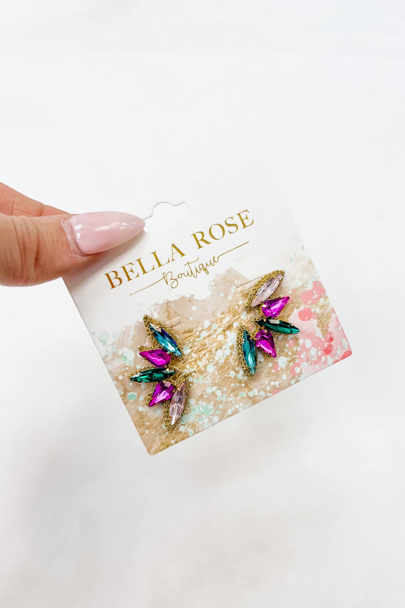 Crystal Embellished Wing Earrings