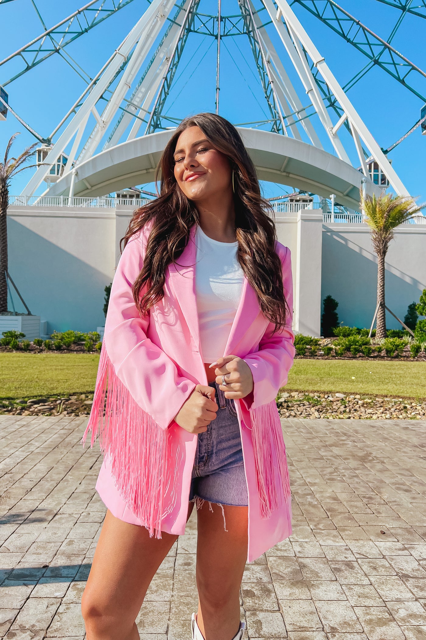 Dolly Fringed Sleeve Blazer
