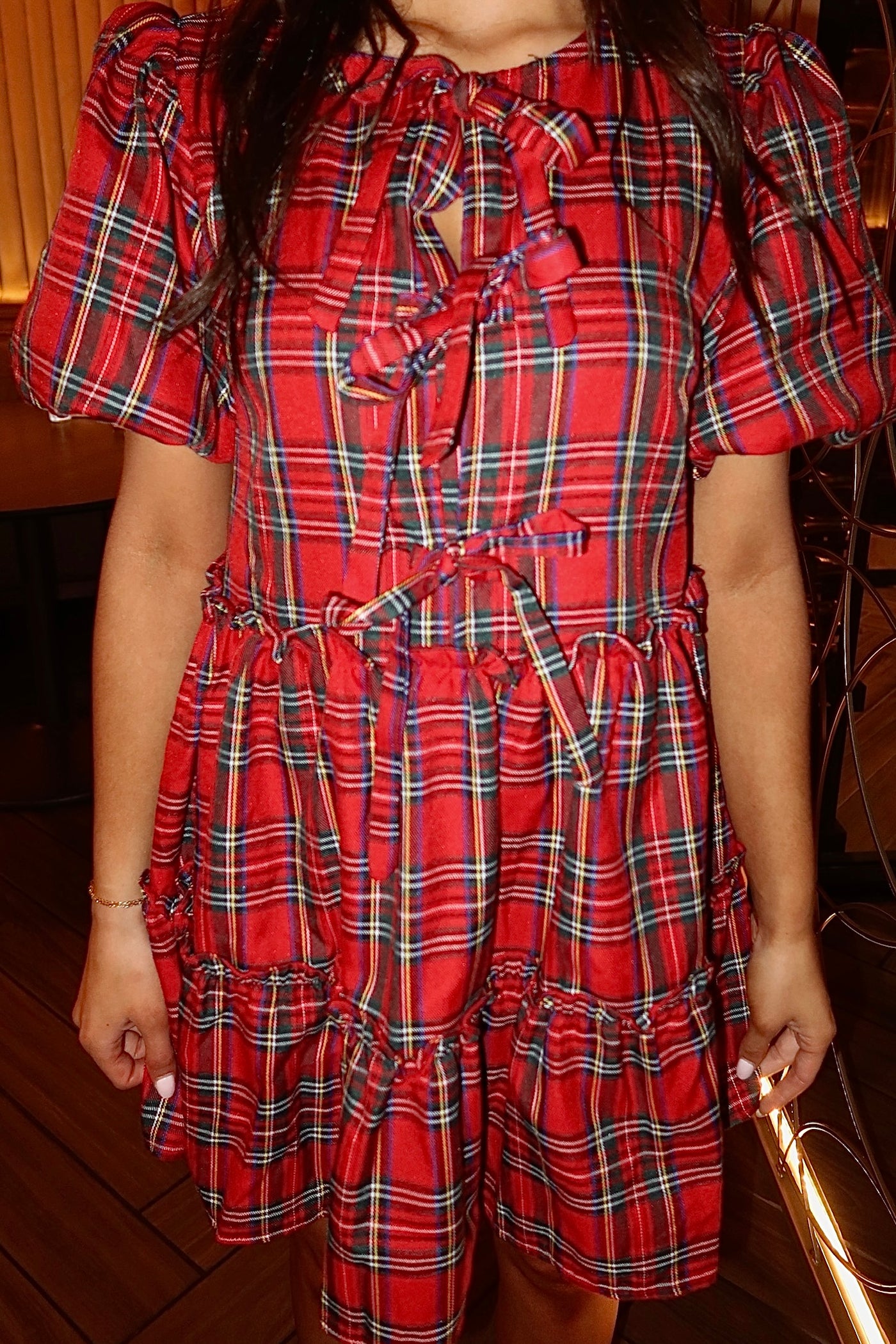 Sugar And Spice Plaid Mini Dress
