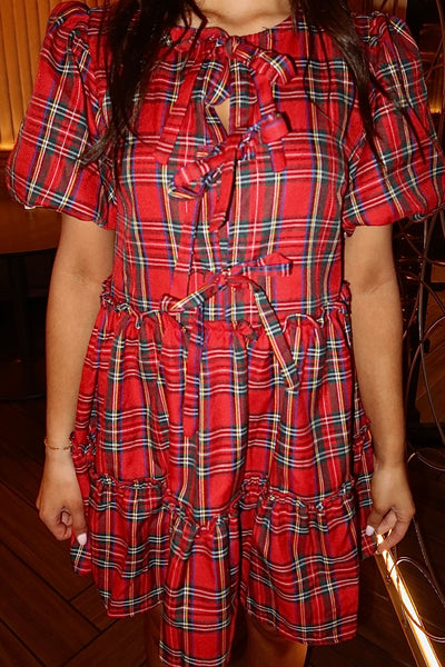 Sugar And Spice Plaid Mini Dress