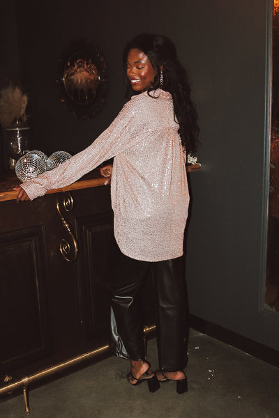 Keep Dazzling Sequin Blouse