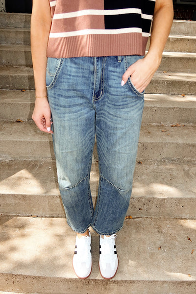 What A Rush Barrel Jeans