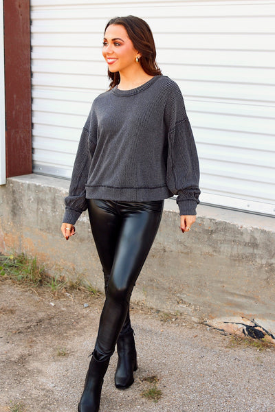 A Little Unpredictable Ribbed Top