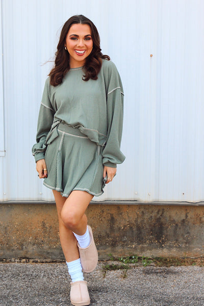 Early Calls Ribbed Skorts