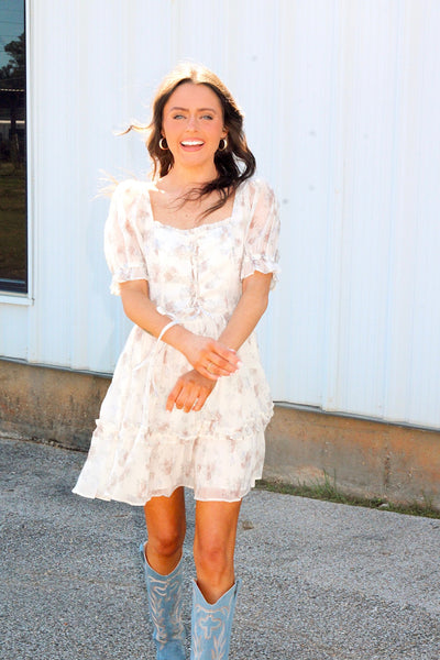 Composed Beauty Floral Mini Dress