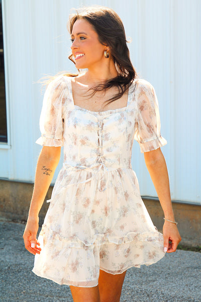Composed Beauty Floral Mini Dress