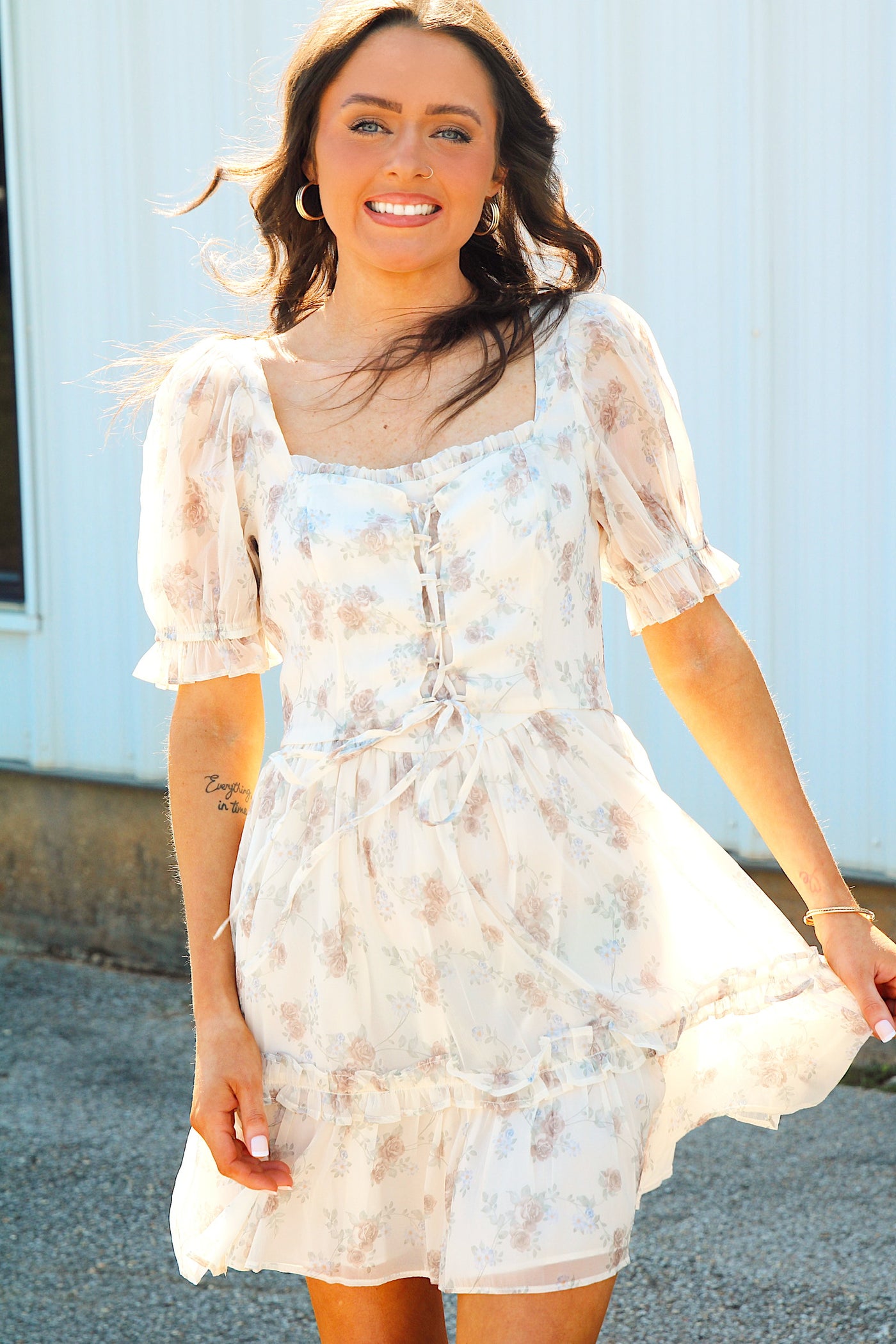 Composed Beauty Floral Mini Dress