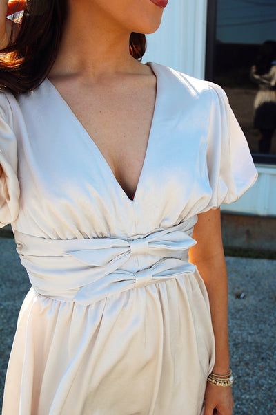 Exquisite Approach Satin Mini Dress
