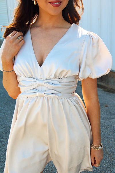 Exquisite Approach Satin Mini Dress