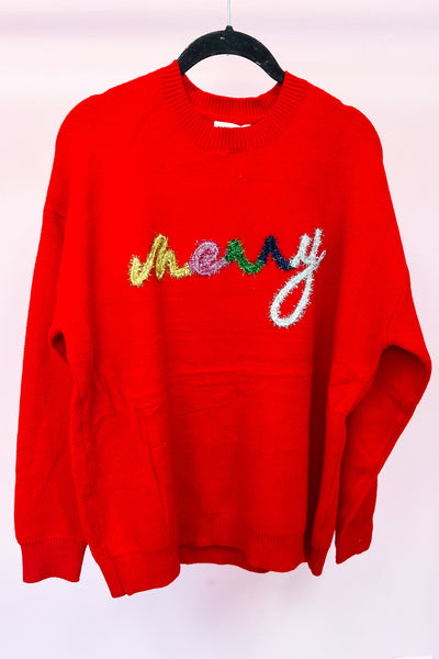 Cozy "Merry" Embellished Sweater