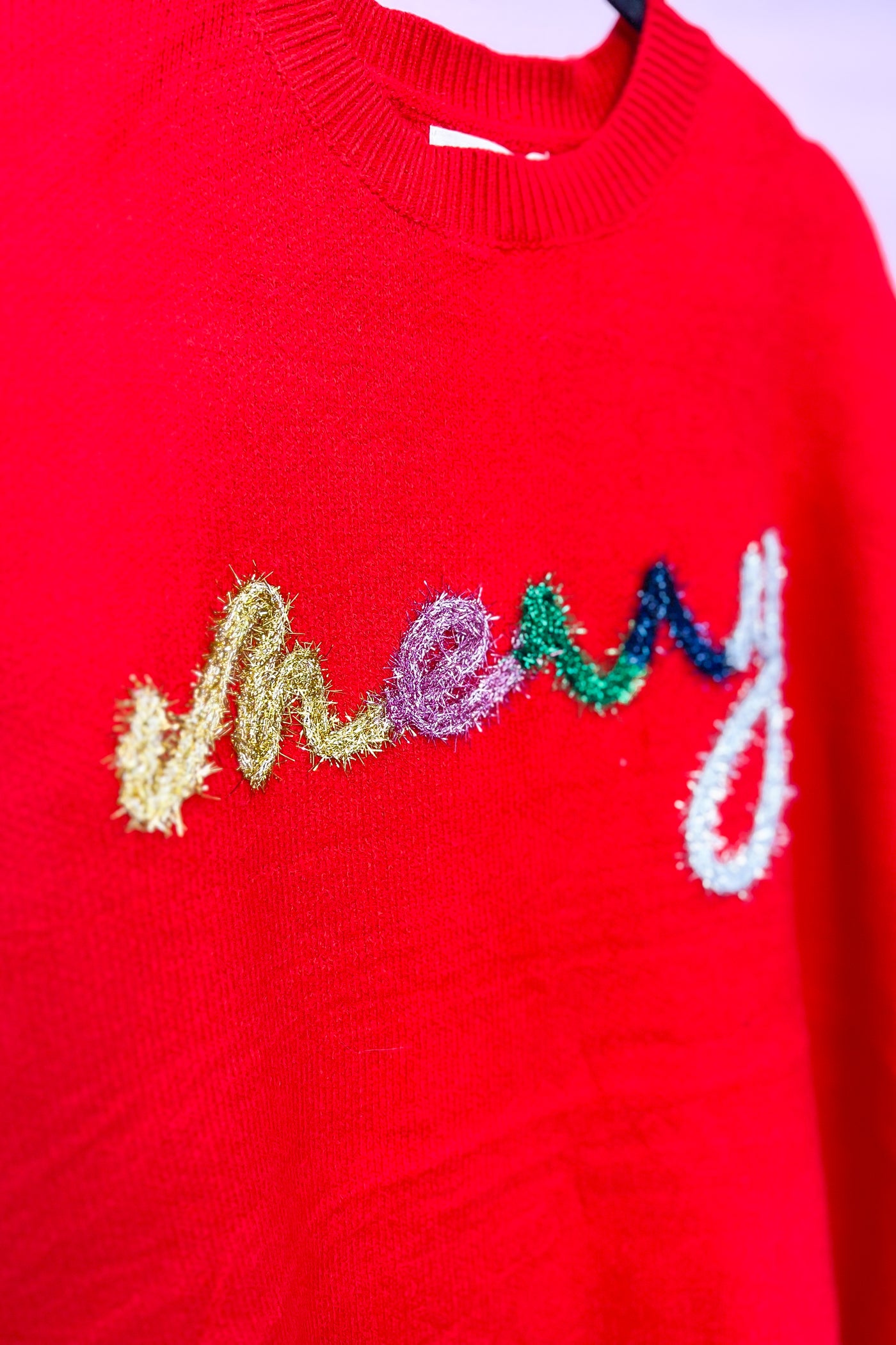 Cozy "Merry" Embellished Sweater