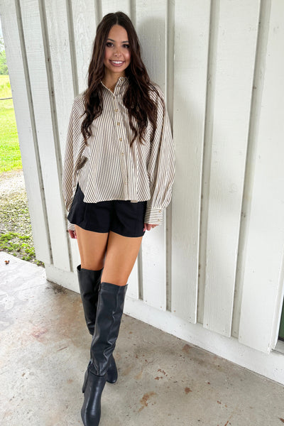 Everything To Me Striped Raglan Shirt