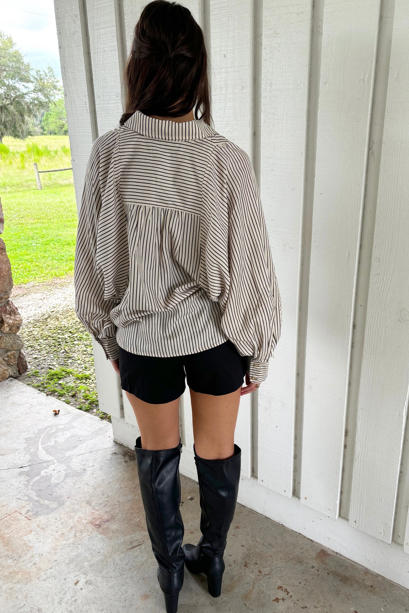 Everything To Me Striped Raglan Shirt