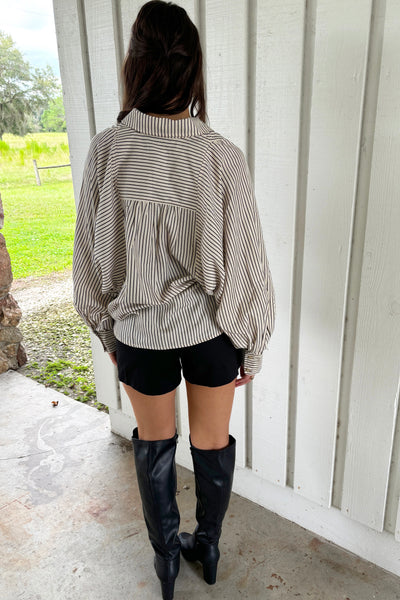 Everything To Me Striped Raglan Shirt