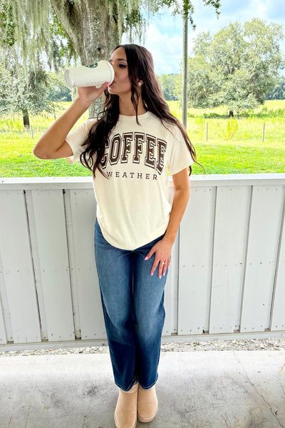 "COFFEE WEATHER" Graphic Top