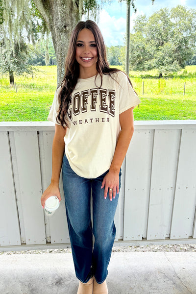 "COFFEE WEATHER" Graphic Top