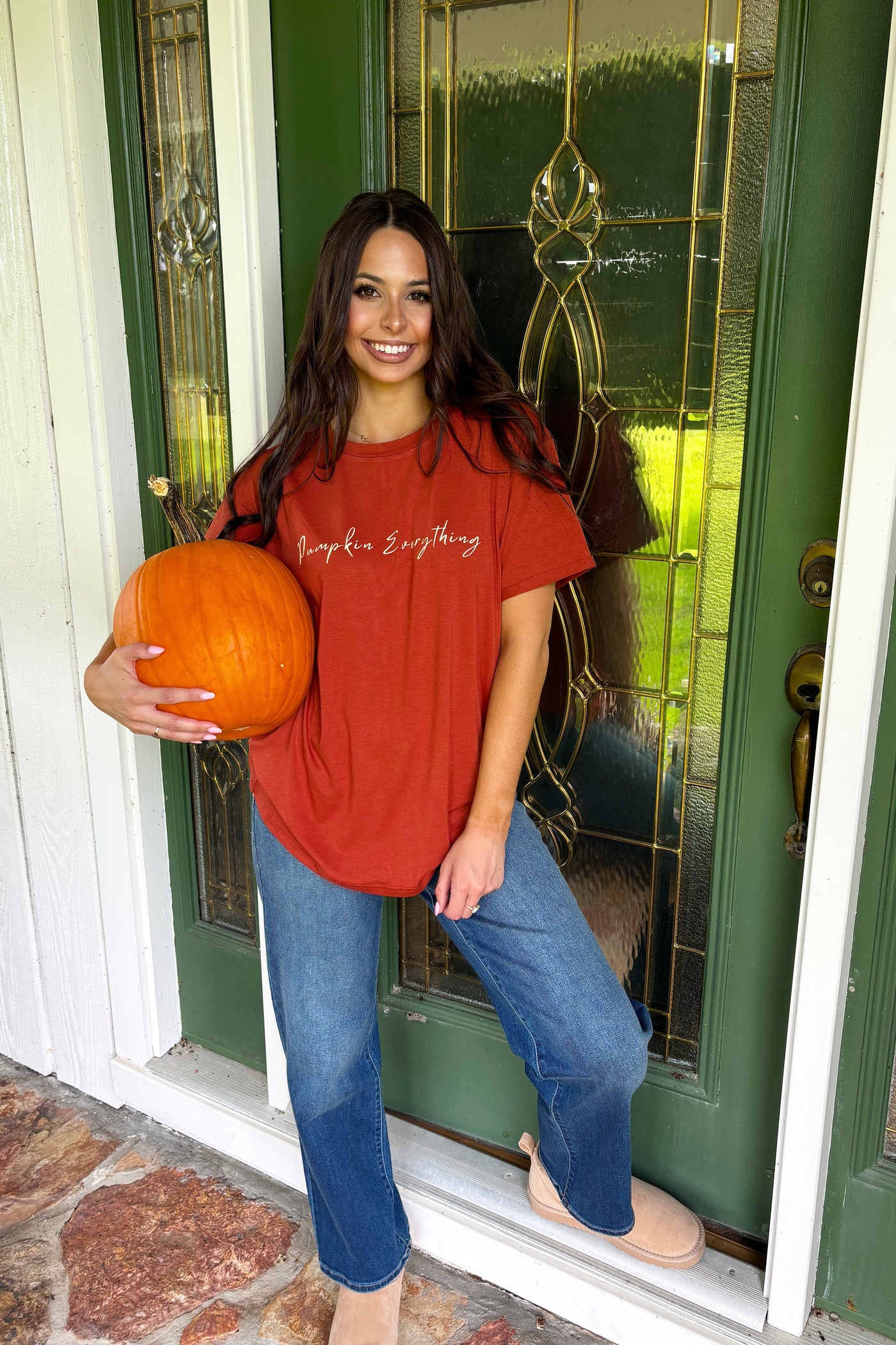 Pumpkin Everything Graphic Top
