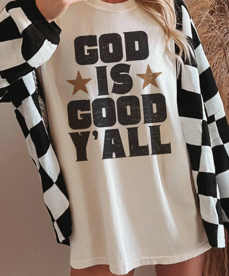God Is Good Y'all Graphic Top