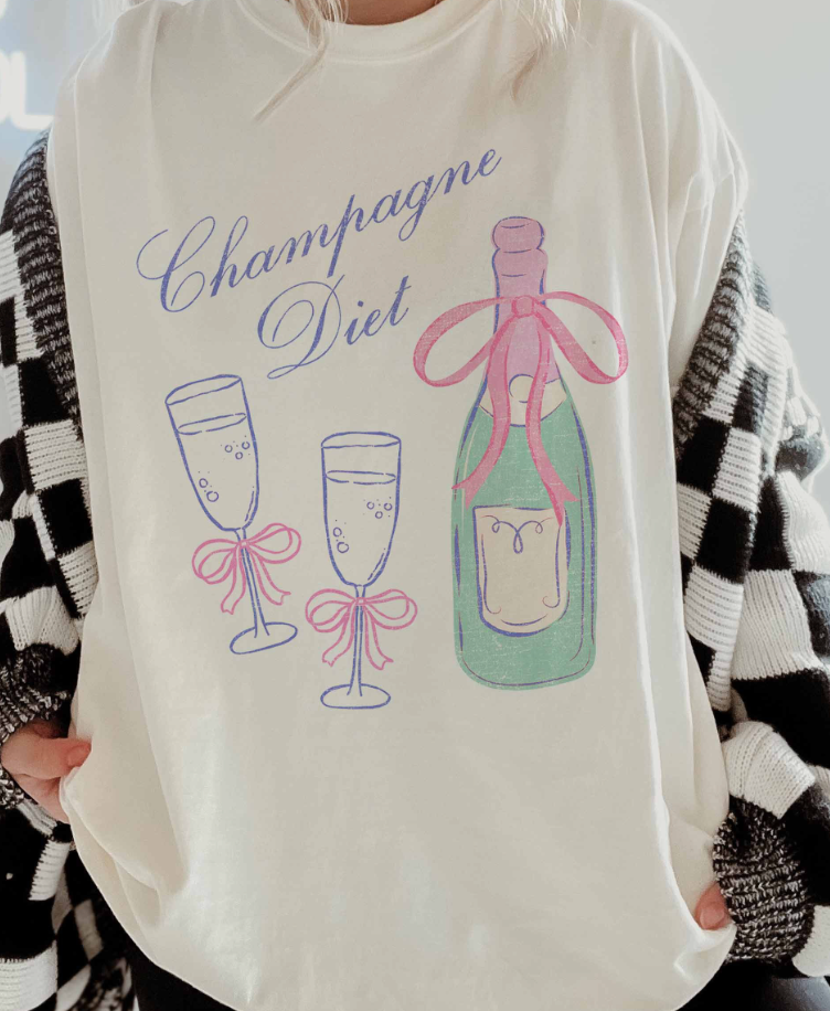 Champagne Diet Graphic Top