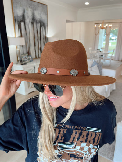 Cover Me Concho Shell Fedora Hat
