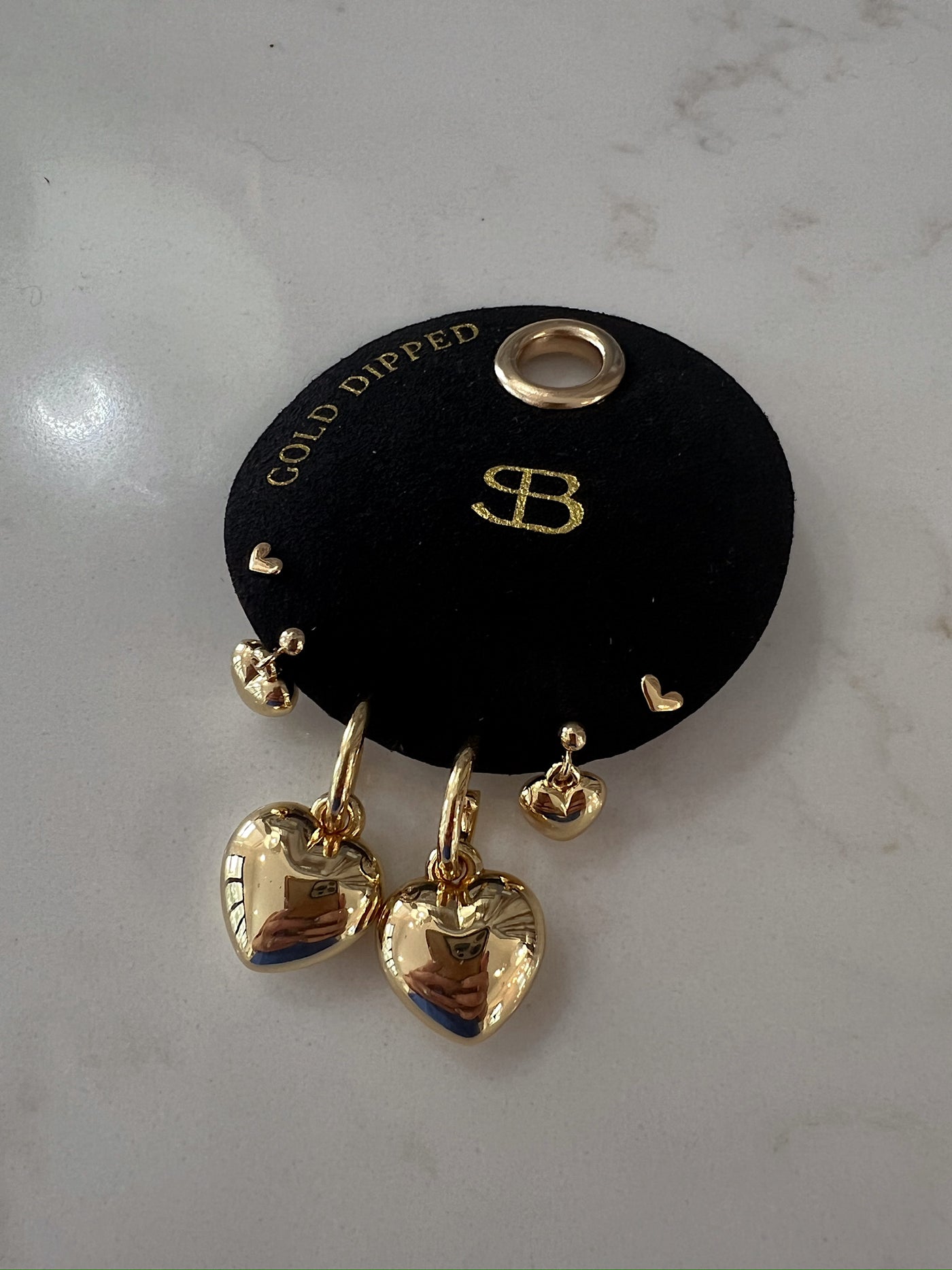 Guilty As Sin Heart Studs Earring Set