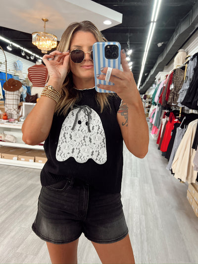 Ghostie Gal Bow Sweater Vest