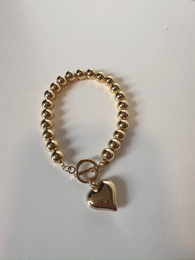 Charming Love Heart Beaded Bracelet