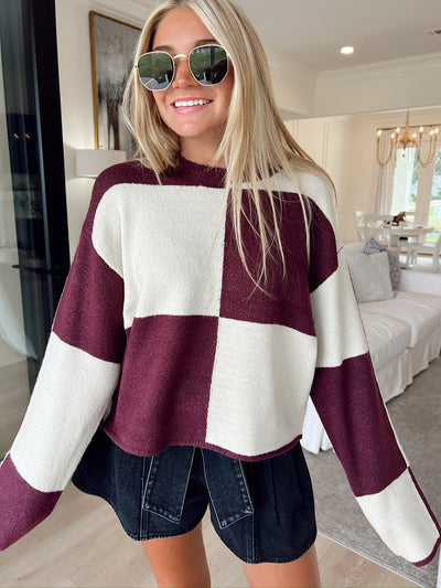 Every Part Of Me Checkered Sweater
