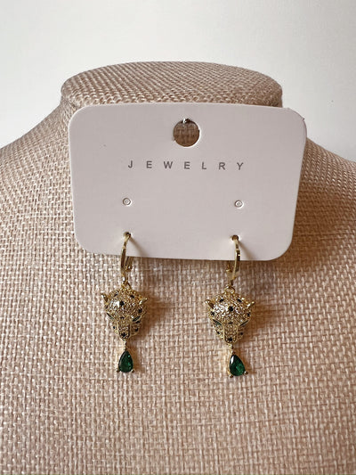 Inner Goddess Leopard Drop Earrings