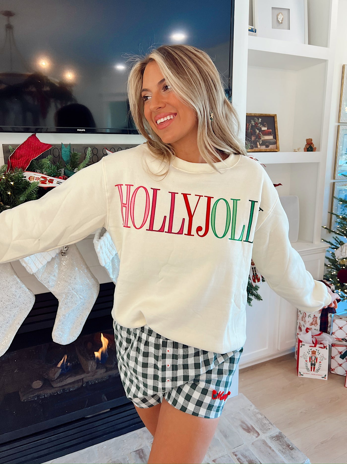 Holly Jolly Fleece Terry Sweatshirt